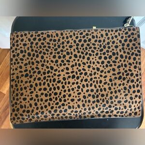 NWT Aimee Kestenberg Cheetah Print Calf Hair Clutch